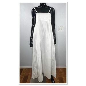 Belair Empire Spaghetti Strap White Maxi Sundress NWT 100% Cotton